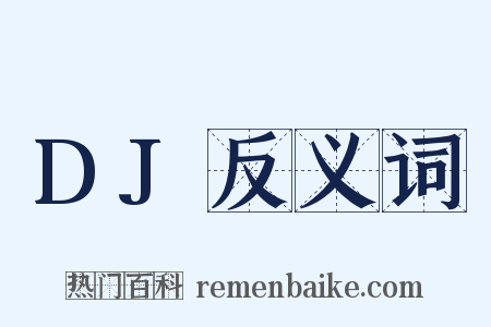 DJ反义词是什么意思的图片